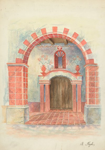 Restaureringstegning af A. Regli