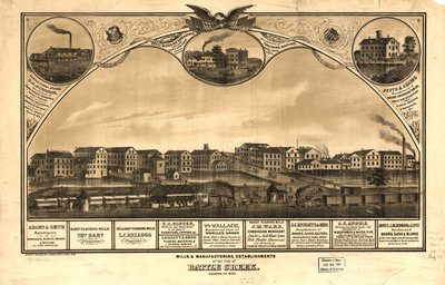 Møller og produktionsvirksomheder i byen Battle Creek, Calhoun Co., Mich. LOC 73693421 af A. Ruger