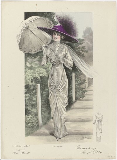 Den smarte kvinde, tillæg, ca. 1912, nr. 18, pl. 184: Fra fem til syv (...) af A. Souchel