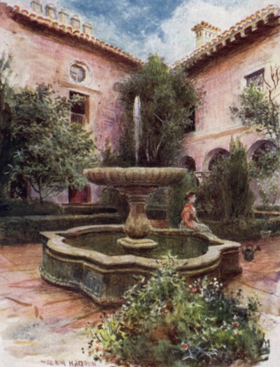 Alhambra, Daraxas have (farve litho) af A. Trevor Haddon