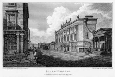 Bank of England, City of London, 1805. af A Warren