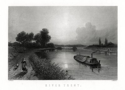 The River Trent, England, 1883. af A. Willmore