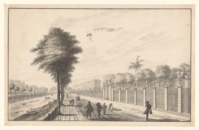 Posten Rijswijk set fra Noordwijk Rijswijk (titel på objekt) af A. de Nelly (attributed to)