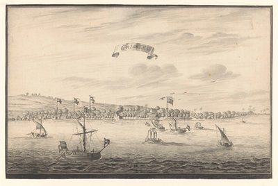 Udsigt over Grissee Grissee (titel på objekt) af A. de Nelly (possibly)