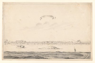 Udsigt over Passoean Passourouang (titel på objekt) af A. de Nelly (possibly)