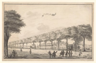 Udsigt over Fort de Waterplaats på Molenvliet i Batavia Vandhul (titel på objekt) af A. de Nelly (possibly)