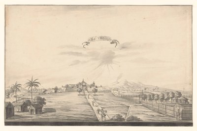 Udsigt over fæstningen Salatiga Salatiga (titel på objekt) af A. de Nelly (possibly)