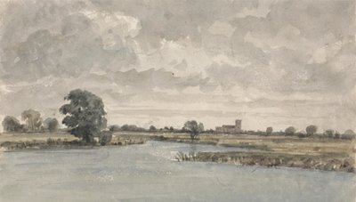 Flodlandskab af Aaron Edwin Penley