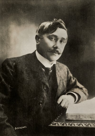 Portræt af den belgiske forfatter Maurice Maeterlink (foto) af Aaron Gerschel