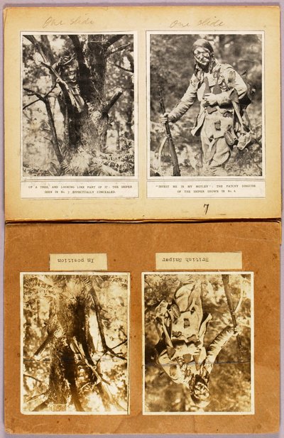 Britische Scharfschützen-Tarnung (frühe Bilder), Studienmappe für das Buch Concealing Coloration in the Animal Kingdom af Abbott Handerson Thayer