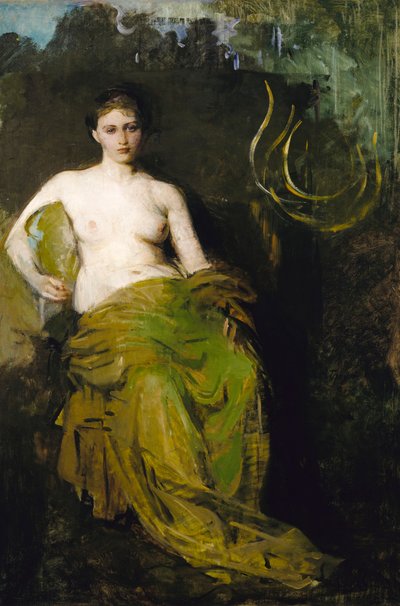 Halvdraperet figur af Abbott Handerson Thayer