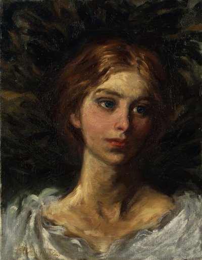 Portræt af en pige, af Abbott Handerson Thayer