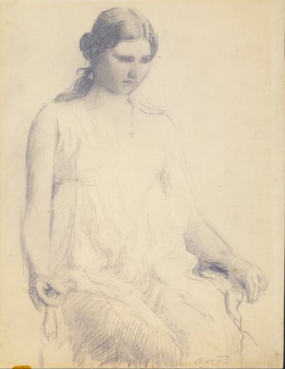 Studie af en ung kvinde af Abbott Handerson Thayer