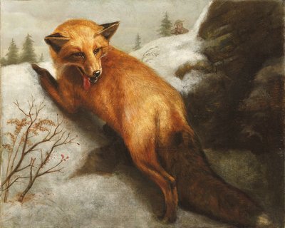 Den røde ræv, 1870 af Abbott Handerson Thayer