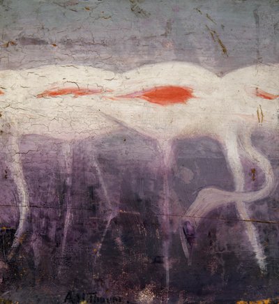 White Flamingoes, studie til bogen Concealing Coloration in the Animal Kingdom, ca. 1905-1909. af Abbott Handerson Thayer