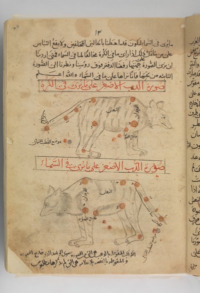 Kitab suwar al-kawakib al-thabita Book of the Images of the Fixed Stars, Iran, slutningen af det 15. århundrede. af Abd al Rahman al Sufi