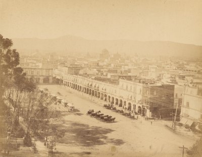Mexicanske synspunkter. Mexico, Mercaderes Portal. af Abel Briquet