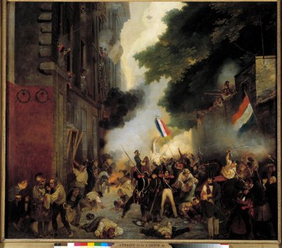 Episode af Revolutionen i 1830, julidag: Angreb på kasernen på Babylon Street den 29. juli af Abel Lordon