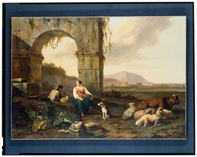 Itanllia-landskab med hyrder af Abraham Jansz Begeyn