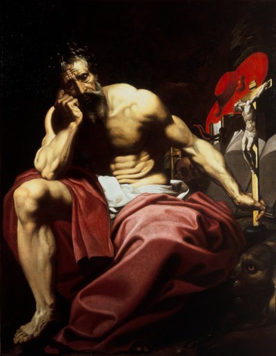 Sankt Hieronymus, ca. 1610 (olie på lærred) af Abraham (attr.to) Janssens