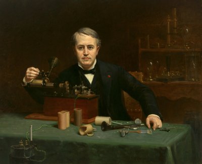 Thomas Alva Edison (1847-1931) af Abraham Archibald Anderson