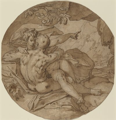 Acis og Galatea, ca. 1590 (pen og blæk) af Abraham Bloemaert