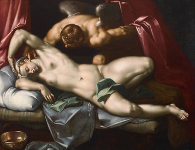 Amor besøger Psyche om natten, ca 1590. af Abraham Bloemaert