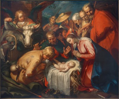 Tilbedelse af hyrderne af Abraham Bloemaert
