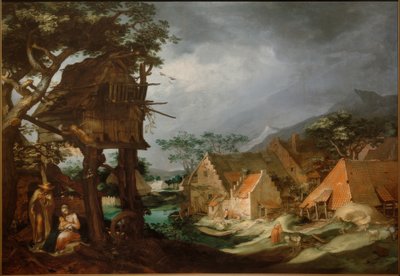 Landskab med hvile på flugt af Abraham Bloemaert