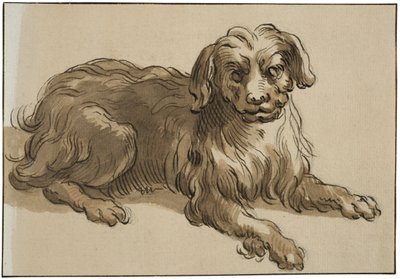 Langhåret hund af Abraham Bloemaert
