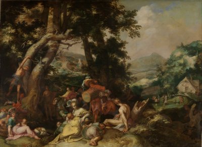 Johannes Døberen prædiker af Abraham Bloemaert