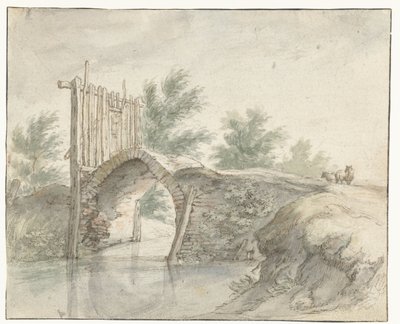 Stenbro med et plankeværk af Abraham Bloemaert