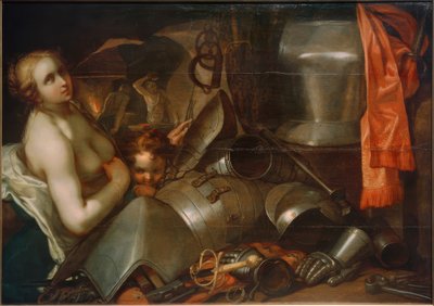 Venus og Amor i vulkanens smedje af Abraham Bloemaert