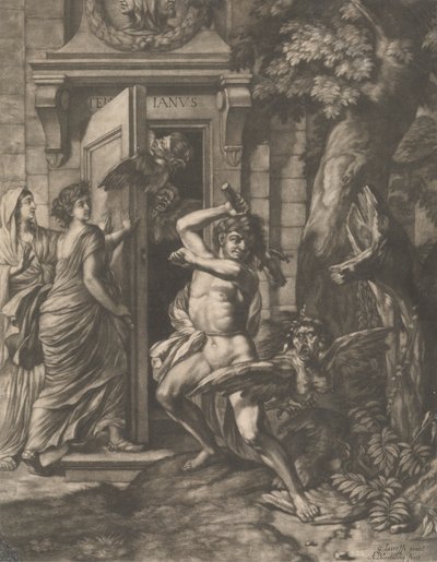 Herkules foran Janustemplet af Abraham Blooteling