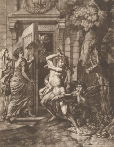 Herkules foran Janustemplet af Abraham Blooteling