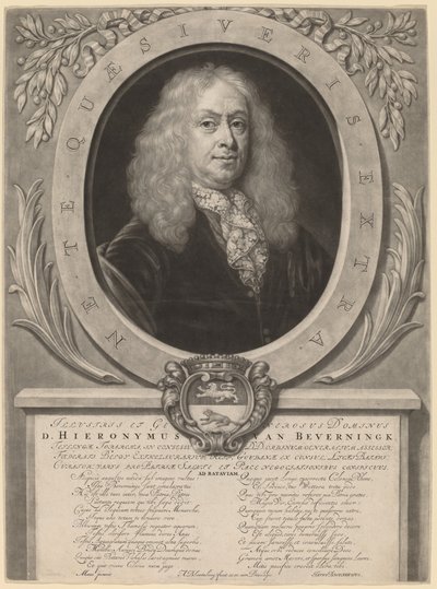 Hieronymus van Beverningk af Abraham Blooteling after Nicolaes Maes