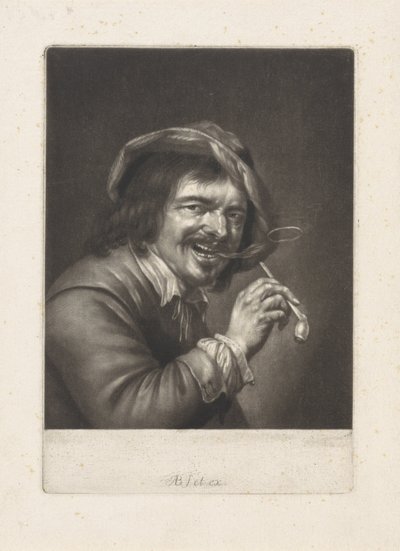 Mand med et rør (lugten) De fem sanser (serietitel) af Abraham Bloteling