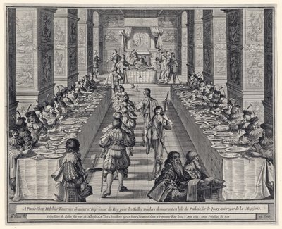 Festens inddeling, fra "Helligåndsordenen", fra "The Order of the Holy Spirit". 1634 af Abraham Bosse