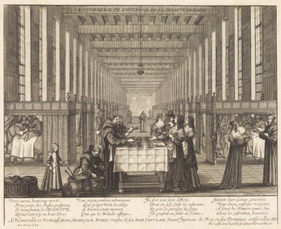 Sygestuen på Hôpital de la Charité i Paris af Abraham Bosse