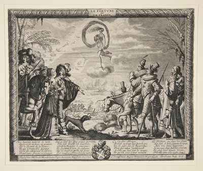 La Fortune de la France, fra et sæt med 4 print af Abraham Bosse