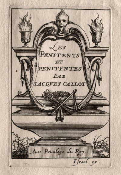 The Penitents: Frontispice. af Abraham Bosse