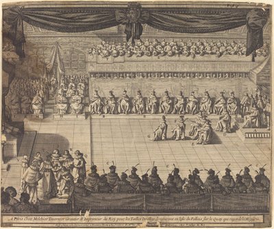 Møde i kapellet i Fontainebleau af Abraham Bosse