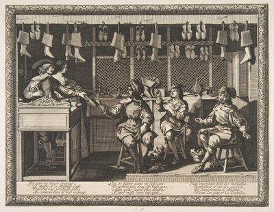 Skomageren Le Savetier, ca. 1632-33. af Abraham Bosse