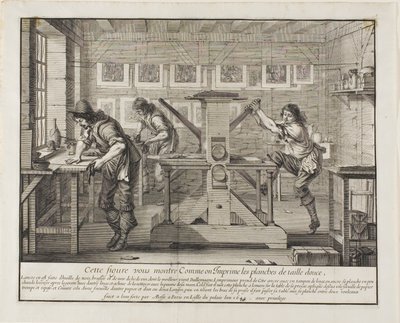Gravørens presse - grafikerens værksted af Abraham Bosse