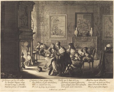 De tåbelige jomfruer sover af Abraham Bosse
