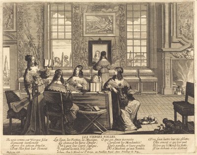 De tåbelige jomfruer spilder tid af Abraham Bosse