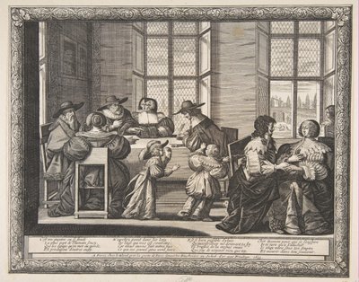 Ægteskabskontrakten, 1633. af Abraham Bosse