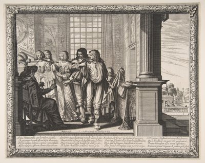 Den fortabte søn skifter tøj, ca. 1636. af Abraham Bosse