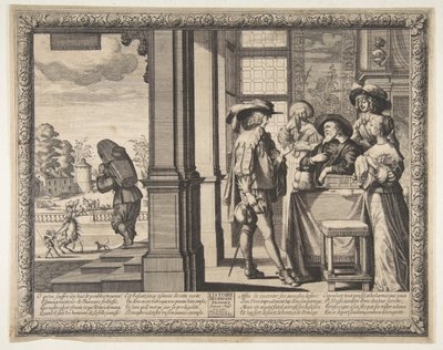 Den fortabte søn forlader hjemmet, ca. 1636. af Abraham Bosse