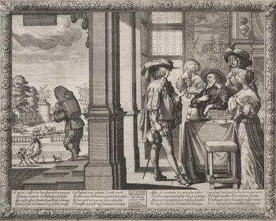 Den fortabte søn: Den fortabte, der siger farvel til sine forældre af Abraham Bosse